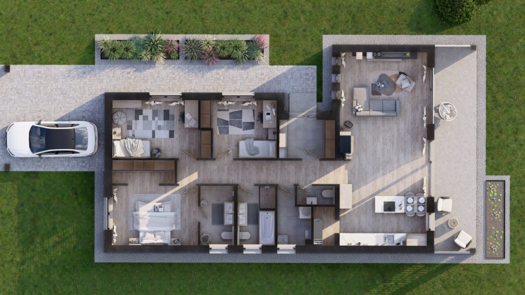 projekt bungalov b3